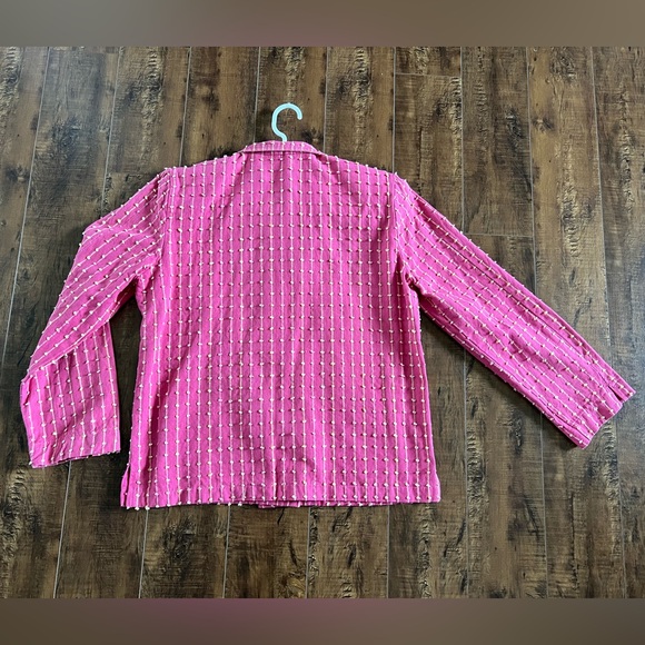 Vintage Orvis Women’s Size S Pink Short Blazer Jacket Barbie Button Shoulder Pad - Picture 7 of 12